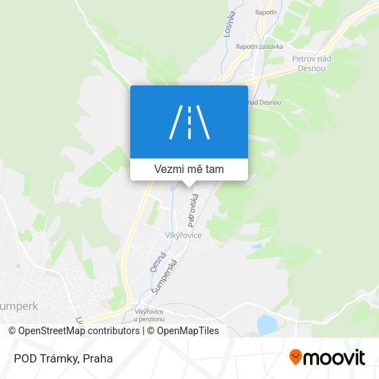 POD Trámky mapa