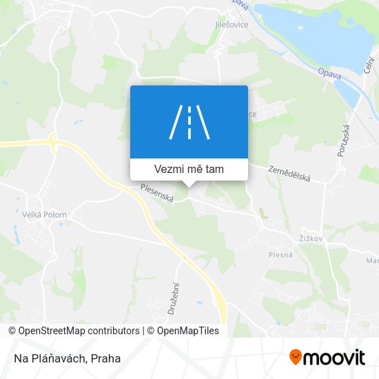 Na Pláňavách mapa
