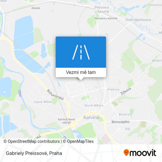 Gabriely Preissové mapa