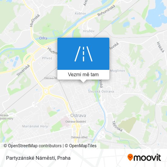Partyzánské Náměstí mapa
