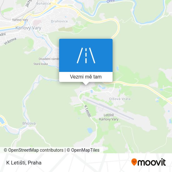 K Letišti mapa