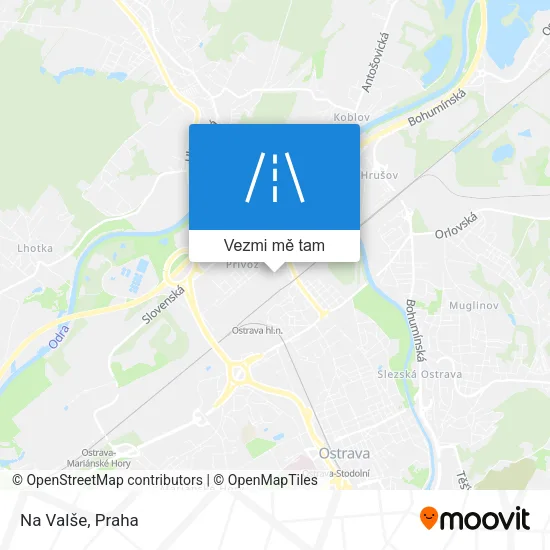 Na Valše mapa