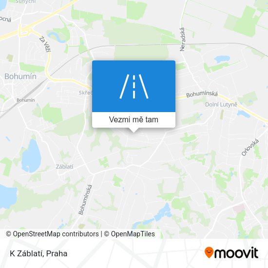 K Záblatí mapa