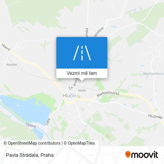 Pavla Strádala mapa