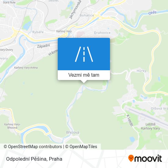 Odpolední Pěšina mapa