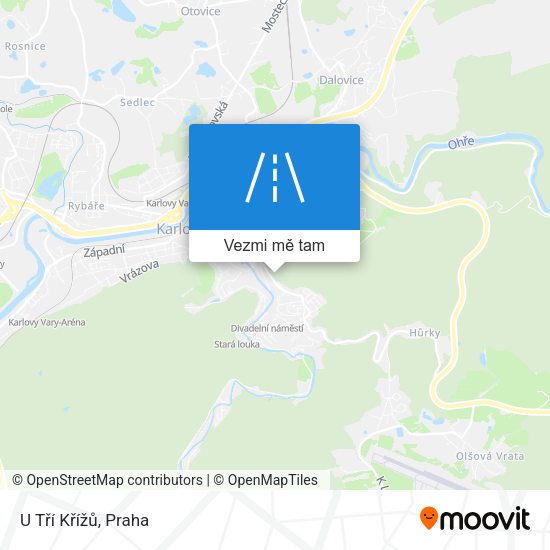 U Tří Křížů mapa