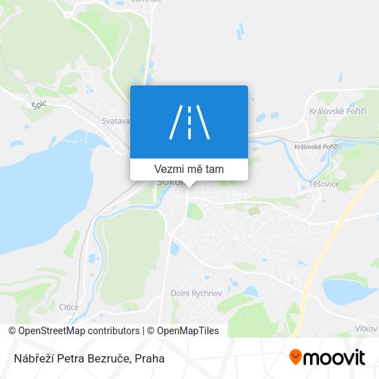 Nábřeží Petra Bezruče mapa
