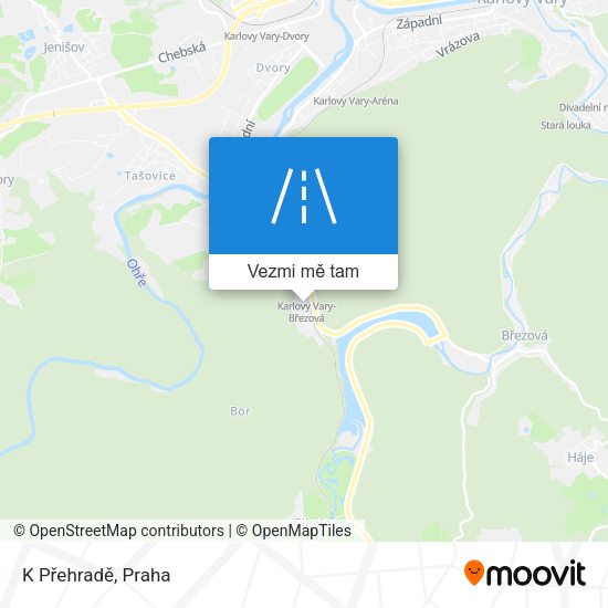 K Přehradě mapa