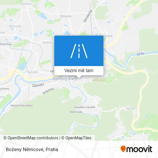 Boženy Němcové mapa
