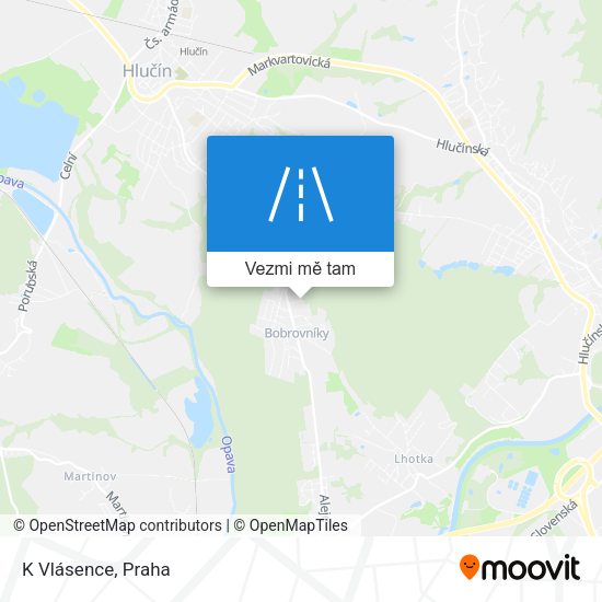 K Vlásence mapa