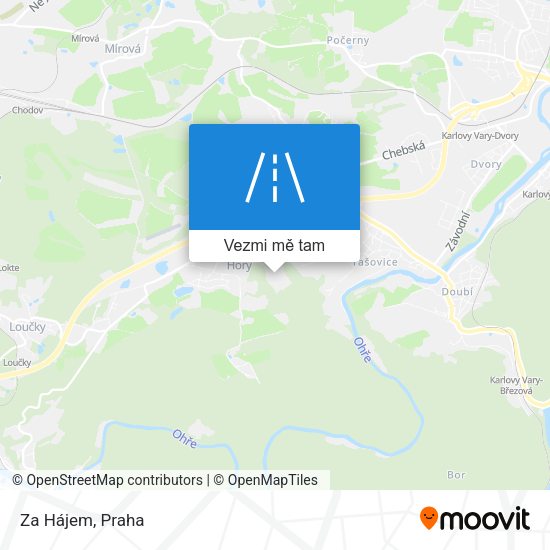 Za Hájem mapa