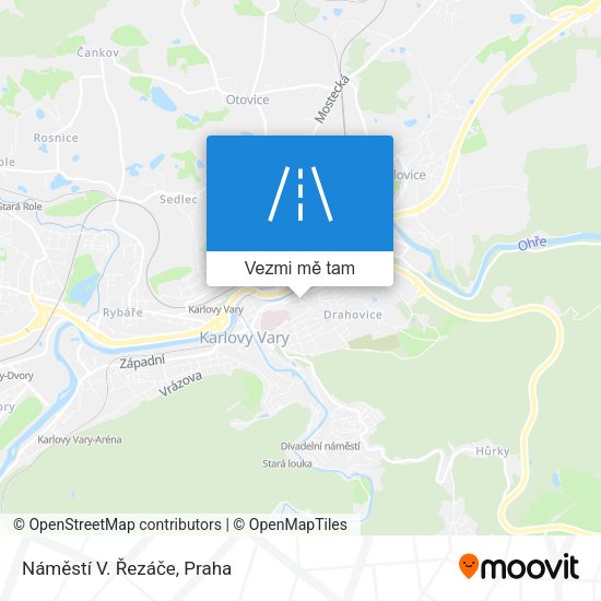 Náměstí V. Řezáče mapa
