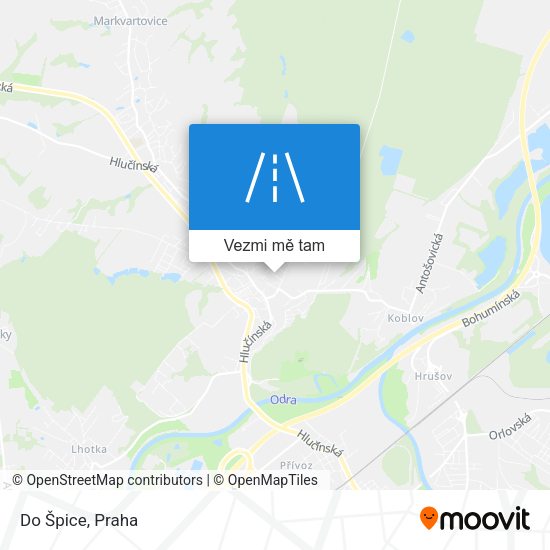 Do Špice mapa