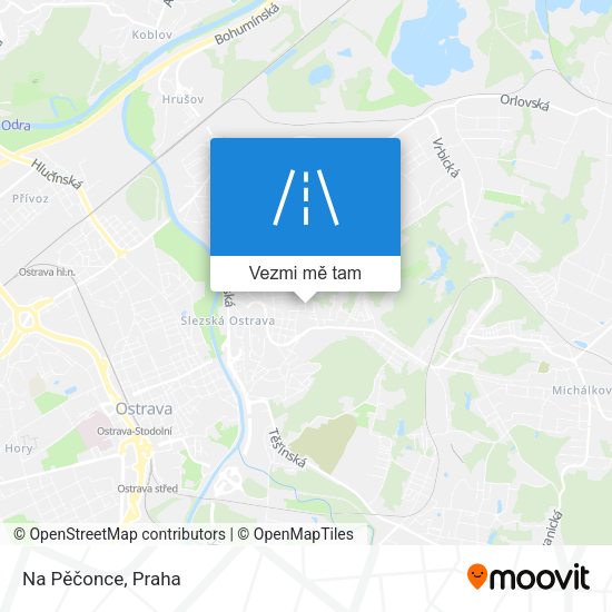Na Pěčonce mapa