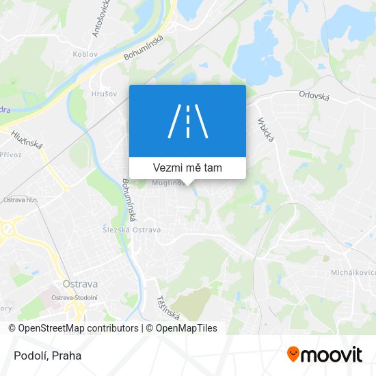 Podolí mapa