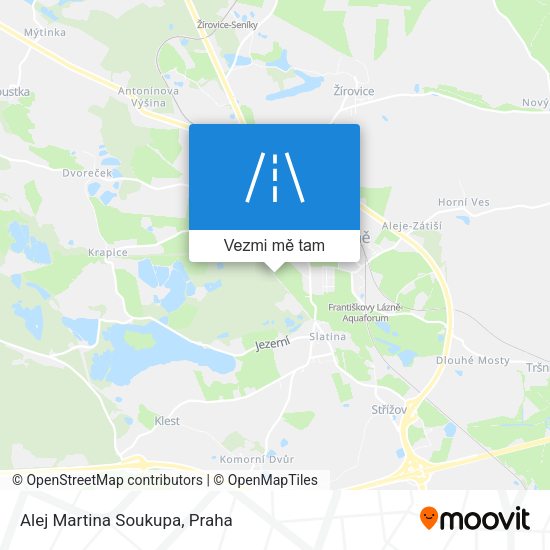 Alej Martina Soukupa mapa
