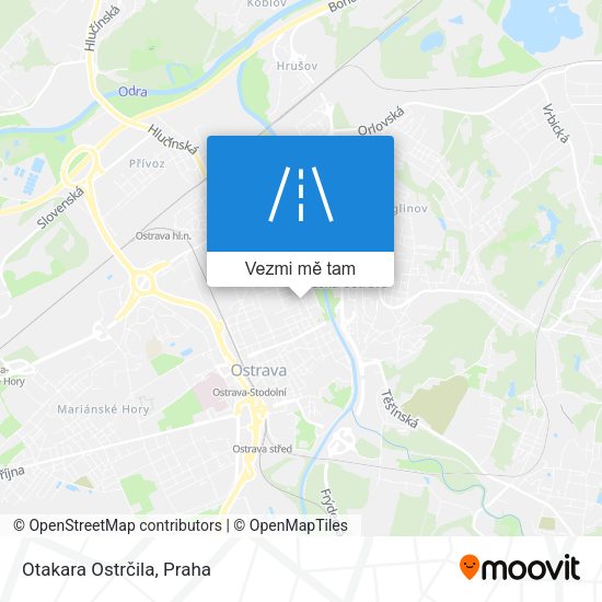 Otakara Ostrčila mapa