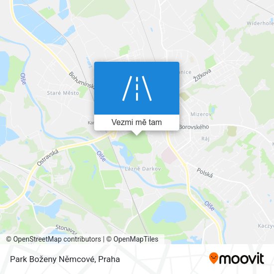 Park Boženy Němcové mapa