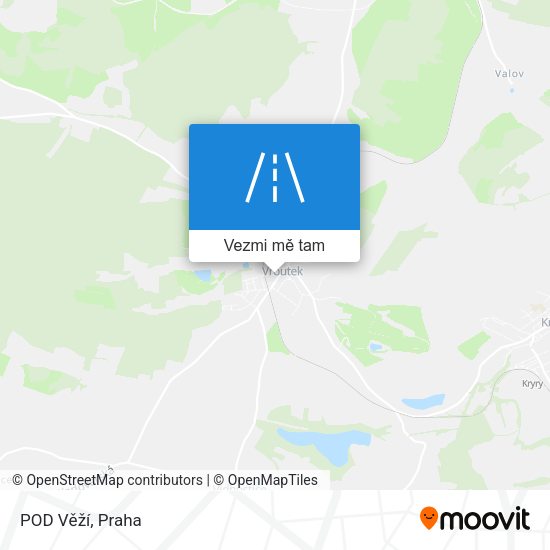 POD Věží mapa
