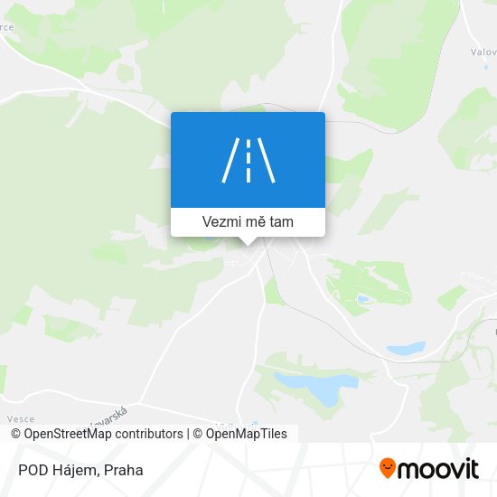 POD Hájem mapa
