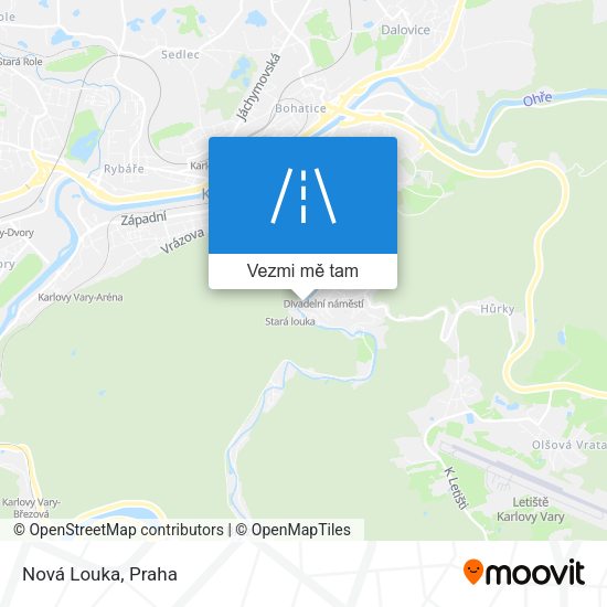 Nová Louka mapa