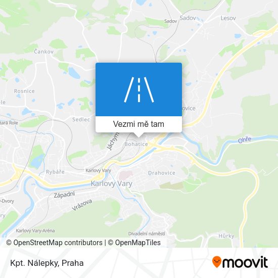 Kpt. Nálepky mapa