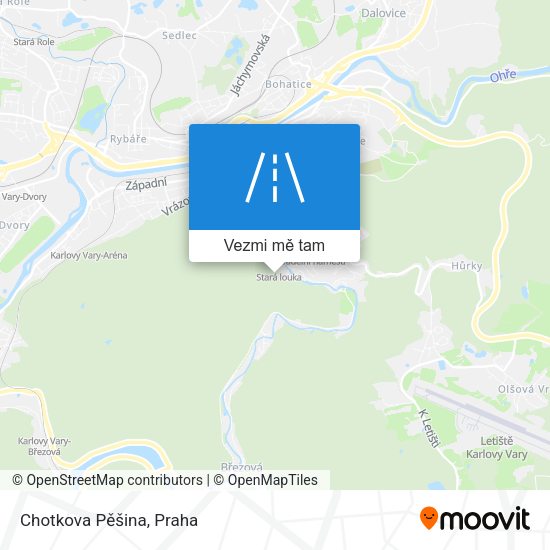Chotkova Pěšina mapa