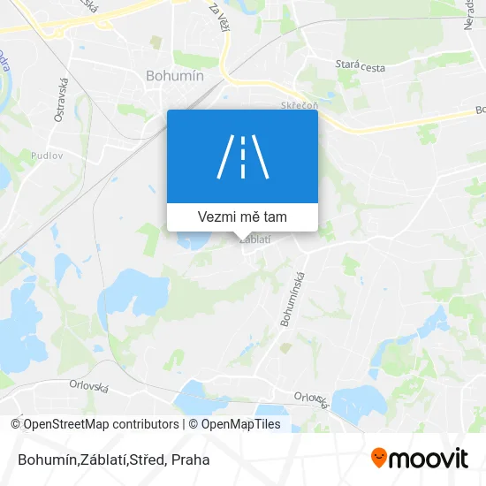 Bohumín,Záblatí,Střed mapa