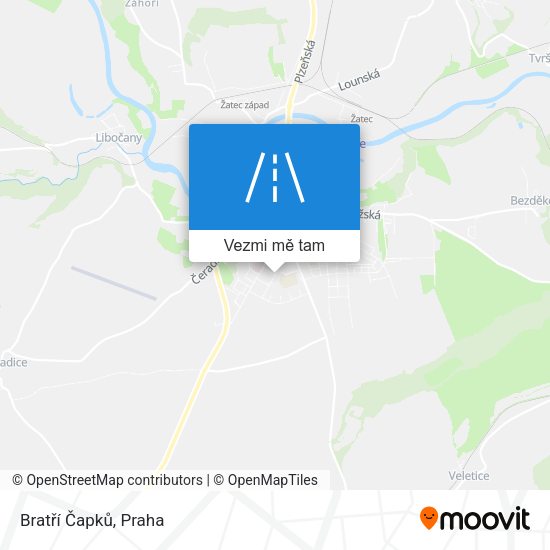 Bratří Čapků mapa