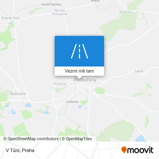 V Tůni mapa
