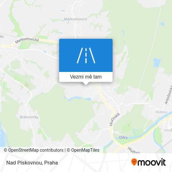 Nad Pískovnou mapa