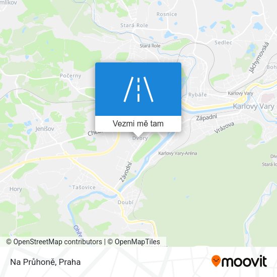 Na Průhoně mapa
