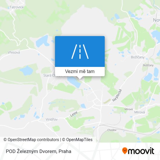 POD Železným Dvorem mapa