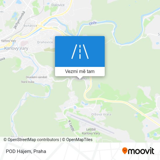 POD Hájem mapa