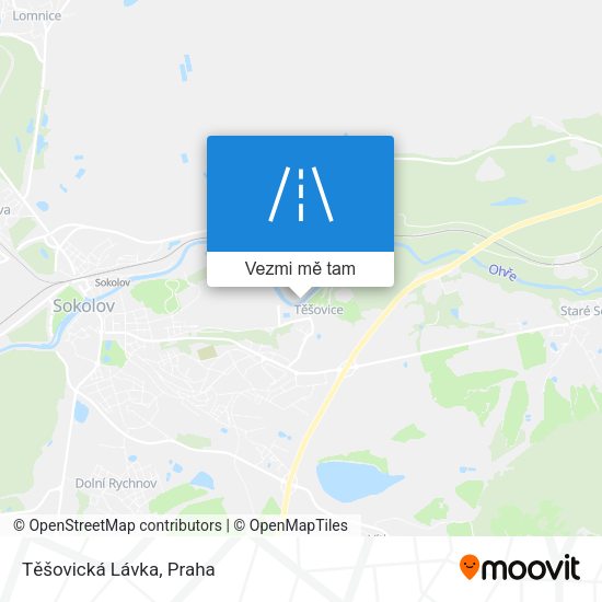 Těšovická Lávka mapa