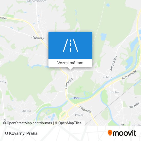 U Kovárny mapa