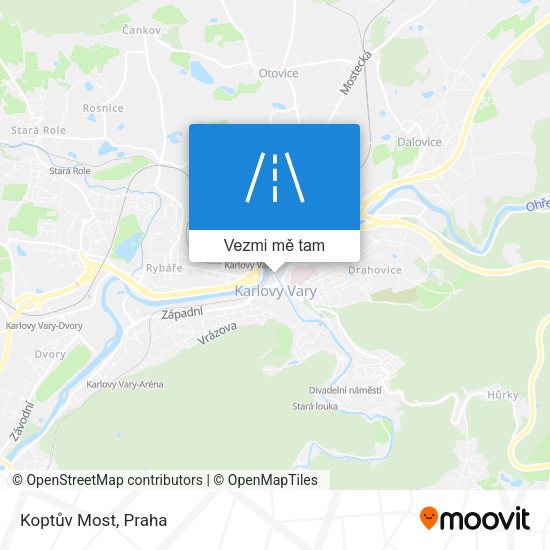 Koptův Most mapa