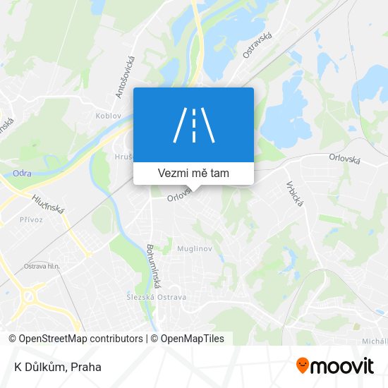 K Důlkům mapa
