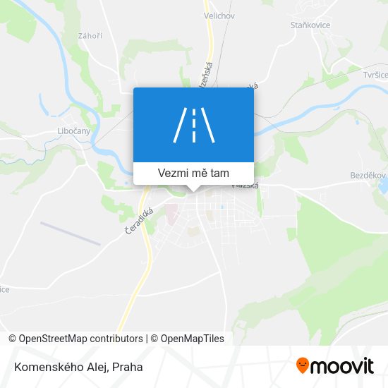 Komenského Alej mapa