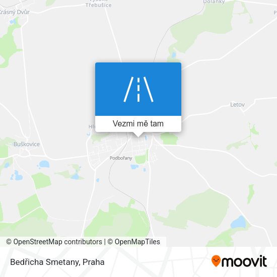 Bedřicha Smetany mapa