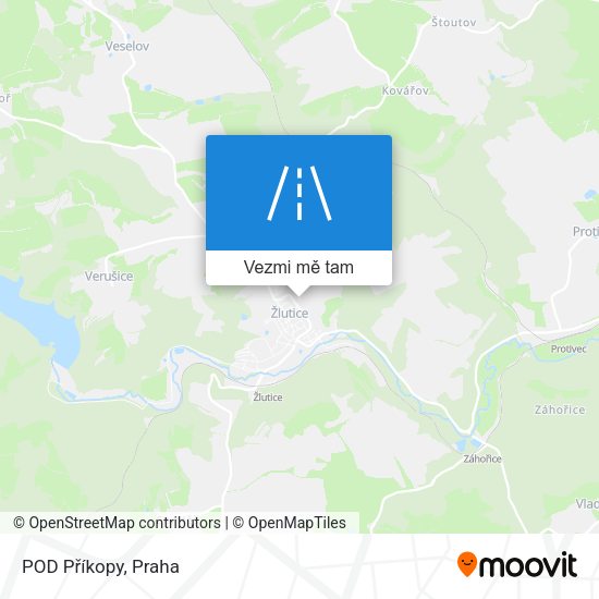 POD Příkopy mapa