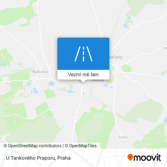 U Tankového Praporu mapa