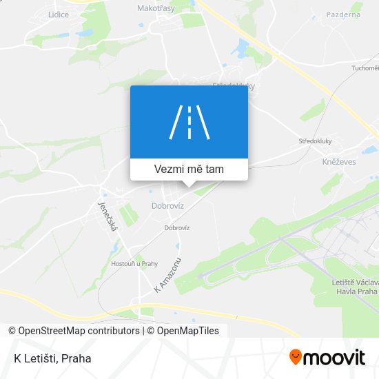 K Letišti mapa