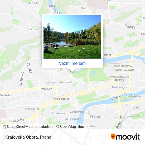 Královská Obora mapa