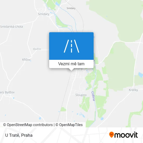 U Tratě mapa