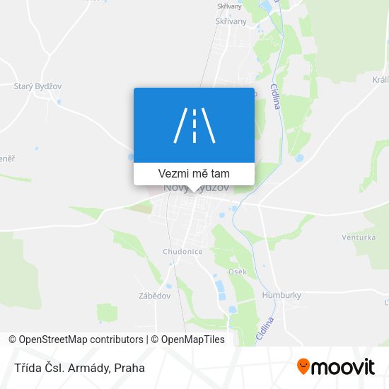 Třída Čsl. Armády mapa