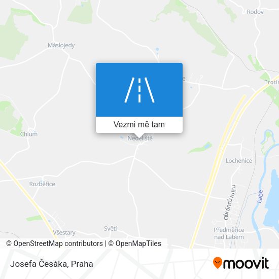 Josefa Česáka mapa