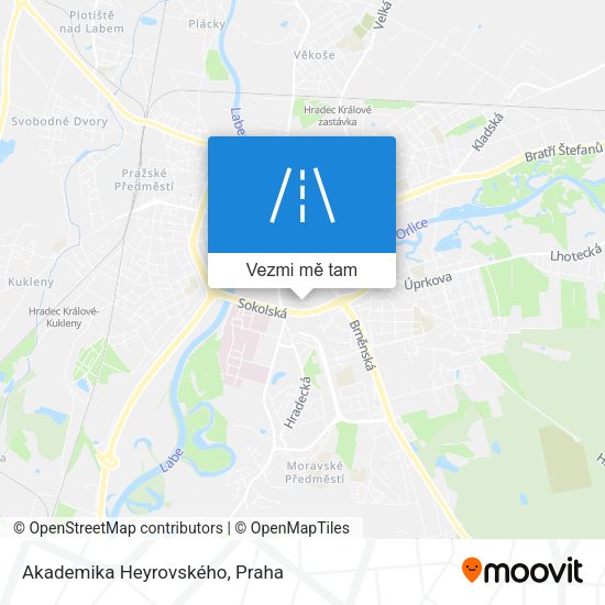 Akademika Heyrovského mapa