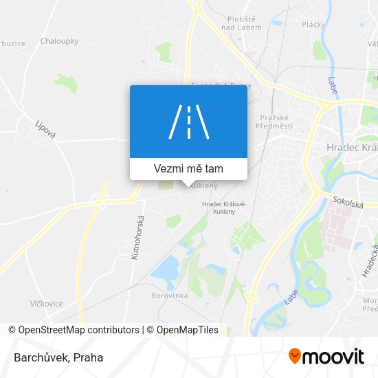 Barchůvek mapa