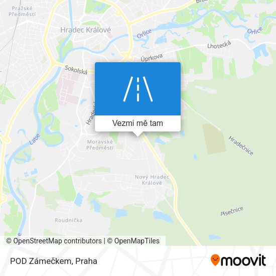 POD Zámečkem mapa